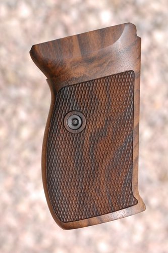 Handmade Black Checkered US Based Seller Walther P38 Turkish Walnut Wood Grips 