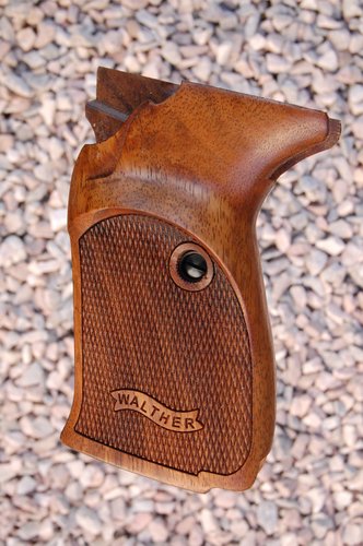 Ortgies .32 Fine English Walnut Checkered Pistol Grips w/Logo NEW! 